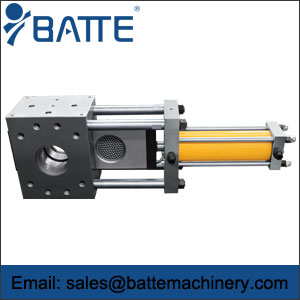 Single piston discontinuous screen changer