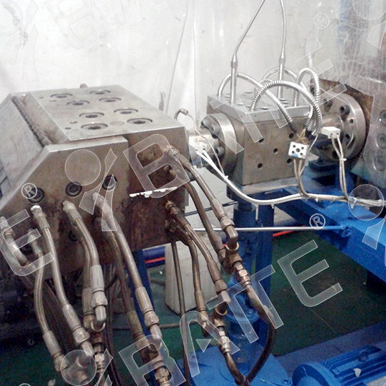 melt pump in plastic film extruder