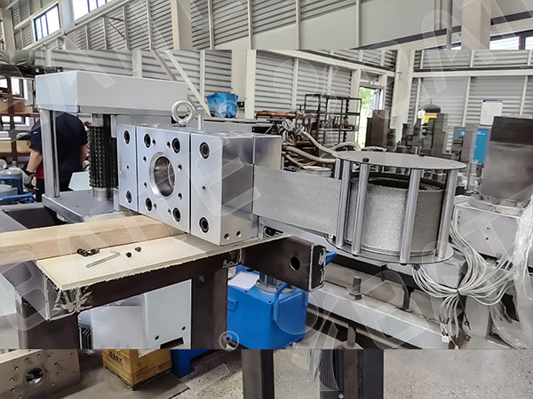 mesh belt screen changer for plastic extruder
