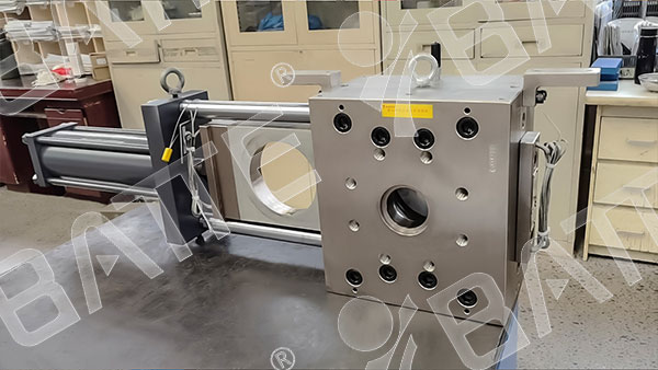 single plate screen changer for PE foam extruder