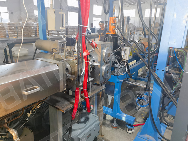 double screen changer for plastic granulator